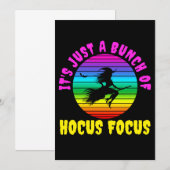 Het is gewoon een hoop Hocus Pocus Kleurrijke Heks Kaart (Voorkant / Achterkant)