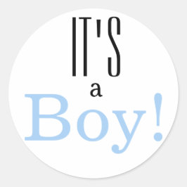 Het is gewoon een jongen! Baby shower Sticker