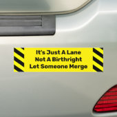 Het is gewoon een Lane Humor Bumpersticker (Op auto)