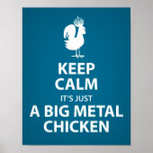 Het is gewoon een poster van een grote metalen kip (Voorkant)