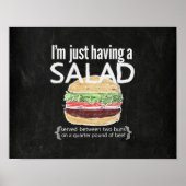 Het is gewoon een salade..burger) grappig poster (Voorkant)