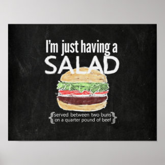 Het is gewoon een salade..burger) grappig poster