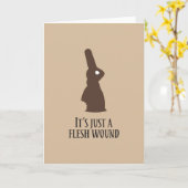 Het is gewoon een vleeswond, gezond worden kaart (Gele Bloem)