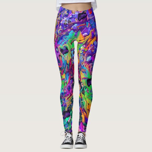 Het is gewoon Graffiti 2 door CBDOilPrincess Leggings (Voorkant)