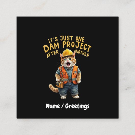 Het is gewoon het ene stuwdamproject na het andere vierkante visitekaartje (Voorkant)