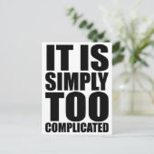 Het is gewoon te ingewikkeld briefkaart (Staand voorkant)