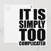 Het is gewoon te ingewikkeld briefkaart (Voorkant / Achterkant)