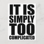 Het is gewoon te ingewikkeld briefkaart (Voorkant)