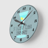Het is Gin o'Clock ergens - bar of keukengrijs Ronde Klok (Hoek)