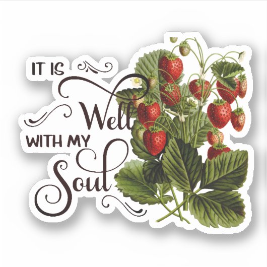 Het is goed aardbeien sticker (Voorkant)