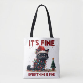 "Het is goed, alles is goed!" kerstkat Tote Bag