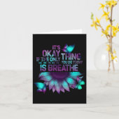 Het is goed als je alleen maar zelfmoord inademt kaart (Gele Bloem)