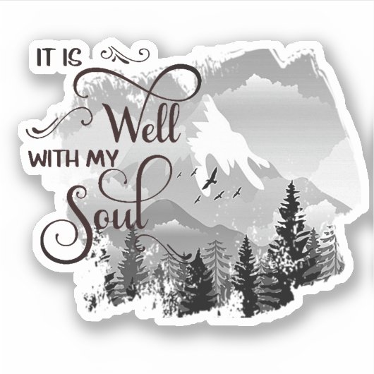 Het is goed berg sticker (Voorkant)