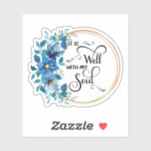 Het is goed blauw en goudblauw lijst sticker (Vel)