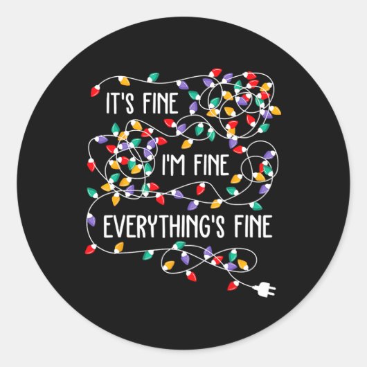 Het is goed dat ik alles goed vind.. ronde sticker (Voorkant)