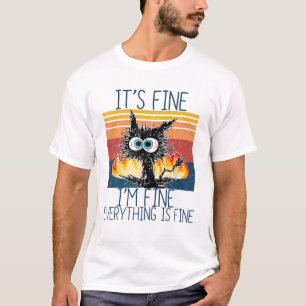 Het is goed dat ik goed ben, grappige Kitten Retro T-shirt