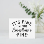 Het is goed dat ik in orde ben. briefkaart (Staand voorkant)