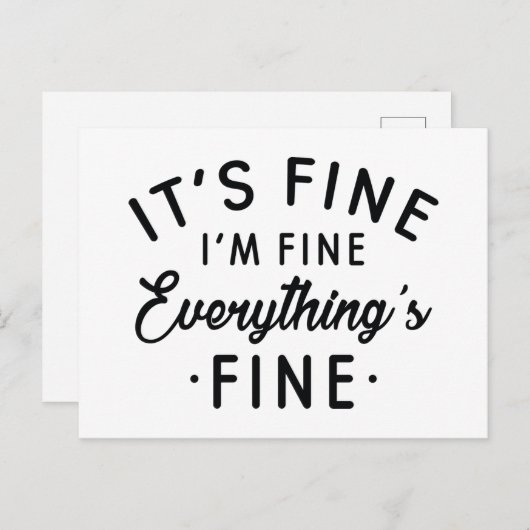 Het is goed dat ik in orde ben. briefkaart (Voorkant / Achterkant)