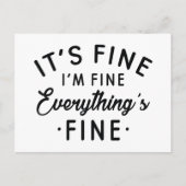 Het is goed dat ik in orde ben. briefkaart (Voorkant)