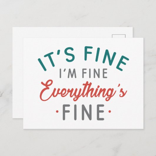 Het is goed dat ik in orde ben. briefkaart (Voorkant / Achterkant)