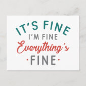 Het is goed dat ik in orde ben. briefkaart (Voorkant)