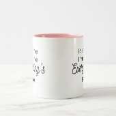 Het is goed dat ik in orde ben. tweekleurige koffiemok (Center)