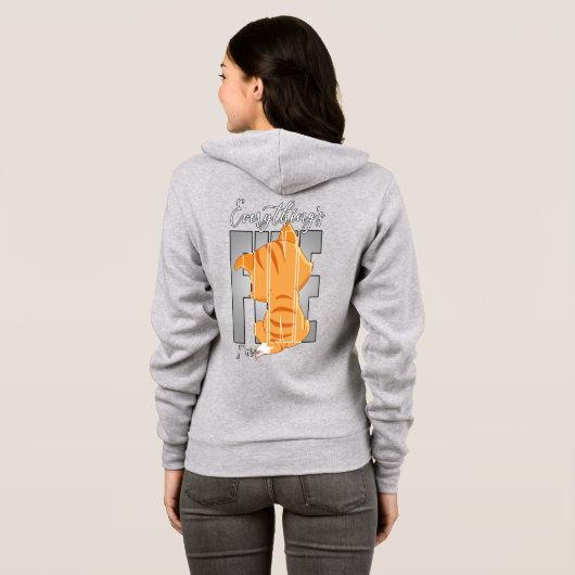 Het is goed dat ik in orde ben. | Zip Hoodie (Achterkant volledig)