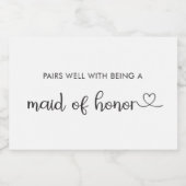 Het is goed dat je een dienstmeisje bent sparkling wijnetiket (Enkel label)