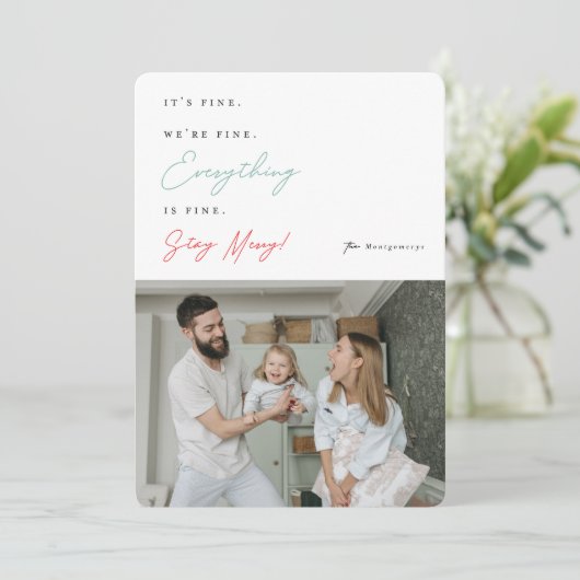 Het is goed dat we alles goed doen. feestdagenkaart (Staand voorkant)