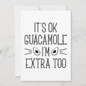 Het is goed Guacamole dat ik te veel ben Bedankkaart (Voorkant)