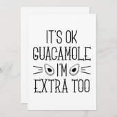 Het is goed Guacamole dat ik te veel ben Bedankkaart (Voorkant / Achterkant)