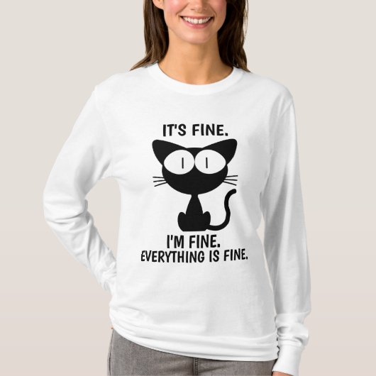 HET IS GOED. IEDEREEN IS DE FIJNE KAT T-SHIRTS (Voorkant)