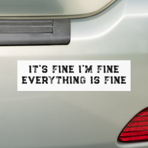 Het Is Goed Ik Ben Goed Alles Is Goed grappig cad Bumpersticker