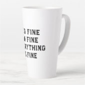 Het Is Goed Ik Ben Goed Alles Is Goed  grappig cad Latte Mok (Rechterhoek)