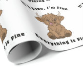Het Is Goed Ik Ben Goed Alles Is Goed Hoogland Koe Cadeaupapier (Rol Hoek)