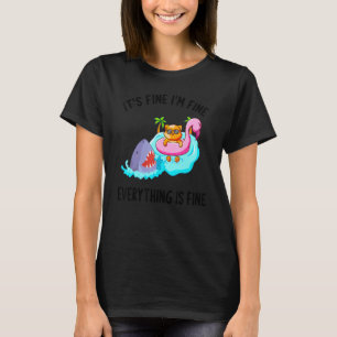 Het Is Goed Ik Ben Goed Alles Is Goed Kat Flamingo T-shirt