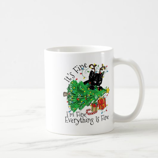 Het Is Goed Ik Ben Goed Alles Is Goed Leuk Kerstmi Koffiemok (Rechts)