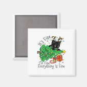 Het Is Goed Ik Ben Goed Alles Is Goed Leuk Kerstmi Magneet (Voorkant / Achterkant)