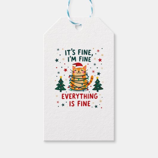 Het Is Goed Ik Ben Goed Alles Is Goed Xmas Kat Chr Cadeaulabel (Voorkant)