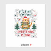 Het Is Goed Ik Ben Goed Alles Is Goed Xmas Kat Chr Sticker (Vel)