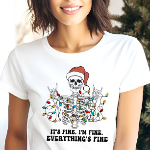 Het Is Goed Ik Ben Goed Grappig Skelet Kerstmis Tri-Blend Shirt