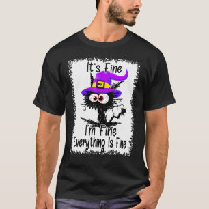 Het Is Goed Ik Ben Goed Griezelige Zwarte Kat Heks T-shirt