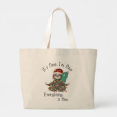 Het is goed, ik ben in orde, grappige kerst grote tote bag (Achterkant)
