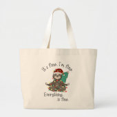 Het is goed, ik ben in orde, grappige kerst grote tote bag (Voorkant)