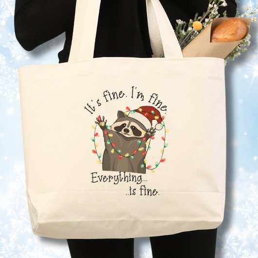 Het is goed, ik ben in orde, grappige kerst grote tote bag