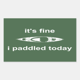 Het is goed, ik heb vandaag gekleed. rechthoekige sticker