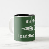 Het is goed, ik heb vandaag gekleed. tweekleurige koffiemok (Voorkant links)