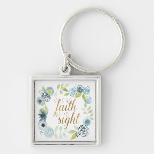 Het is goed - Loop door geloof niet door recht Sleutelhanger (Voorkant)