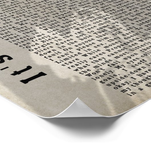 Het is goed Ma Shadow Song Lyric Wall Art Print (Hoek)