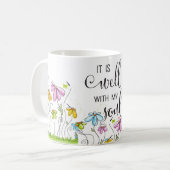 Het is goed met mijn Christelijke bloemen Mok (Voorkant links)